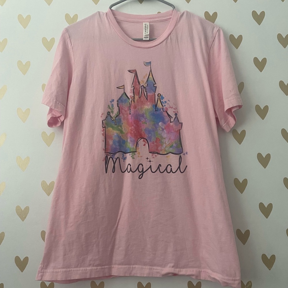 Bella Canvas Disney castle graphic tee
